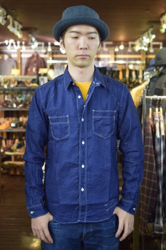 ユニオンガーメント　ポルカドットワークシャツ　入荷