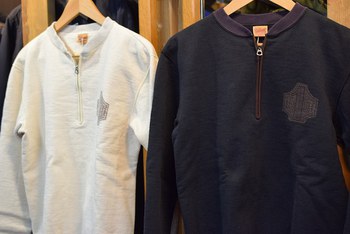 デラックスウエア ハーフジップスウェット 入荷
