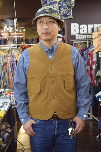 シュガーケーン　13oz. CANVAS HUNTING VEST　ご紹介