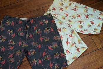 クッシュマン　RED DEVIL PRINT SHORTS
