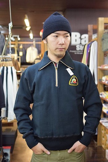 クッシュマン　ハーフジップスウェット　入荷