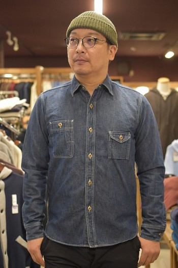 サイズ比較　JELADO SMOKER SHIRTS VS SUGAR  CANE WABASH SHIRTS