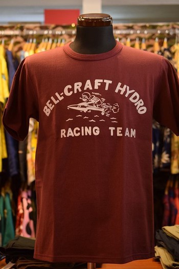 REAL McCOYS  BELL-CRAFT HYDRO Tシャツ バーガンディ