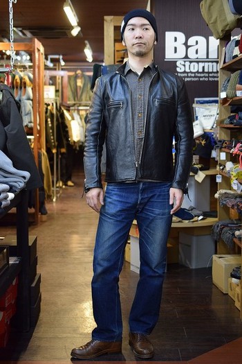 リアルマッコイズ　J-100　LEATHER RACER SHIRT　BJ19001