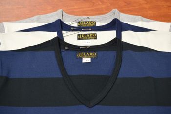 ジェラード　ボーダーVネックTシャツ