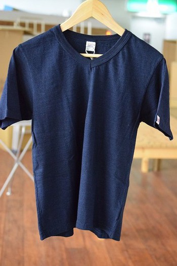 ウエス　インディゴ染めTシャツ　経年変化募集