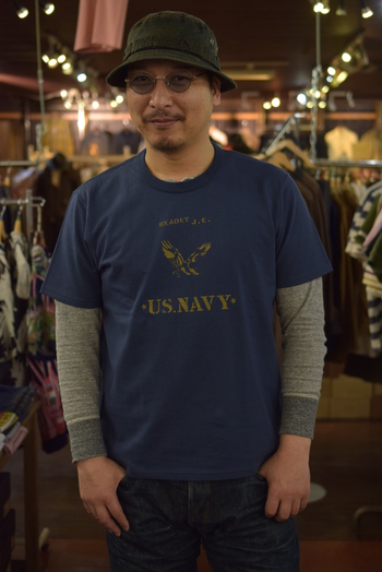 リアルマッコイズ　MILITARY TEE / EAGLE STENCIL Tシャツ