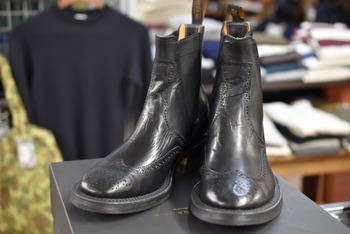 ローリングダブトリオ サイドゴアブーツ GLEANERS BROGUE　