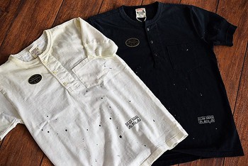 グラッドハンド　ユーズド加工は如何に!?　パックヘンリーTシャツ