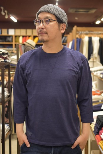 ダッパーズ ７分丈 Double V Football Tee Special Sewing Model LOT1463