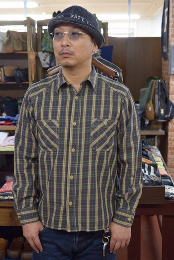 クッシュマン　コットンチェックシャツ　入荷です