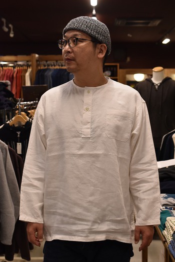 クッシュマン   リネンスリーピングシャツ　入荷です