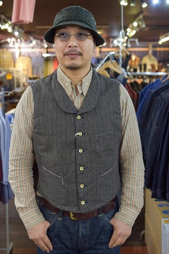 ミスターフリーダム　GYPSY BLUES 9oz コットンコバートジレ