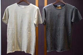 ループ＆ウェフト　リバイバル杢天竺半袖カットオフTシャツ
