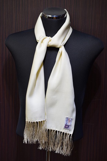 REAL McCOYS MA17007 WHITE AVIATOR SCARF