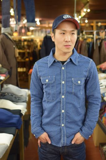 ウエス　インディゴストライプシャツ　入荷