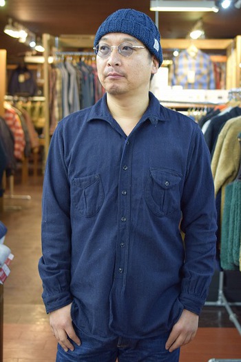 ミスターフリーダム CottonWoolIndigoCovertHerringboneLiquetteTzigane