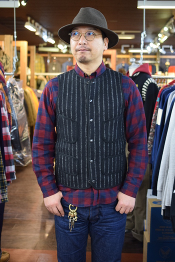 リアルマッコイズ　WOOL WORK VEST ブラック
