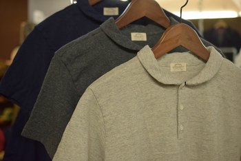 ループ＆ウェフト　リバイバル杢天竺ショールカラーポロシャツ 入荷