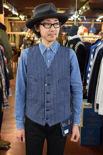 リアルマッコイズ　WABASH PRINT DENIM　JACKET&VEST
