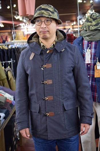 コリンボ　ALIESKA PIPE-LINER PARKA ネイビー　着用