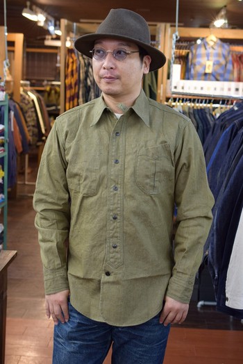 ミスターフリーダム　10oz GB DENIM CPO SHIRT “SAND PEBBLES”