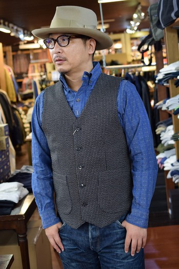 オルゲイユ　OR-4112 Beach Cloth Gilet ビーチクロスジレ