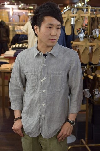 トパーズ　リネン七分袖シャツ YAZOORIVER ご紹介