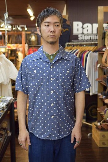 クッシュマン　水玉オープンシャツ