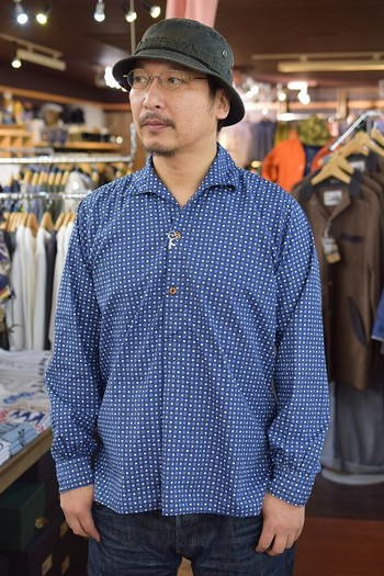 ミスターフリーダム　SC27634　4ozINDIGO PRINT LIQUETTE MANOUCHE
