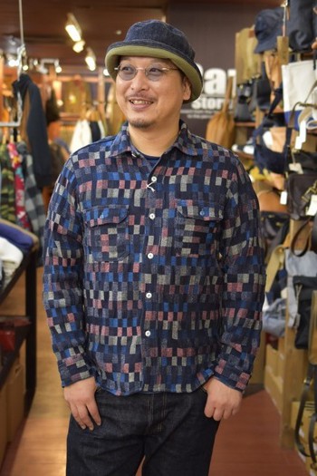グラフゼロ　エルボーパッチワークシャツ　入荷です