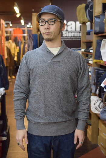 コリンボ  ASTROPARK SHAWL COLLAR SWEAT