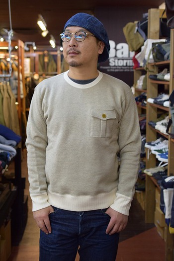 リアルマッコイズ  MILITARY POCKET スウェット オートミール