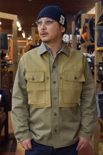 ナイジェルケーボン　ARMY JACKET – COTTON LINEN DENIM