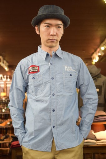 フェローズ　シャンブレーカスタムシャツ