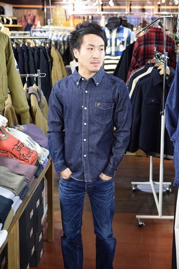 フェローズ　25TH  ウール混デニムシャツ　入荷