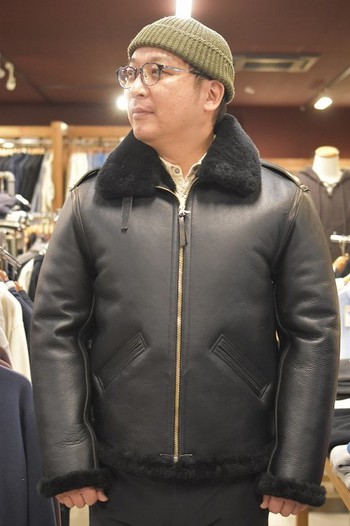 ワイツーレザー　B-6 COLOMER MOUTON BLK