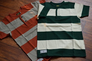 ダッパーズ　Widepitch Border Henley Tee LOT1246