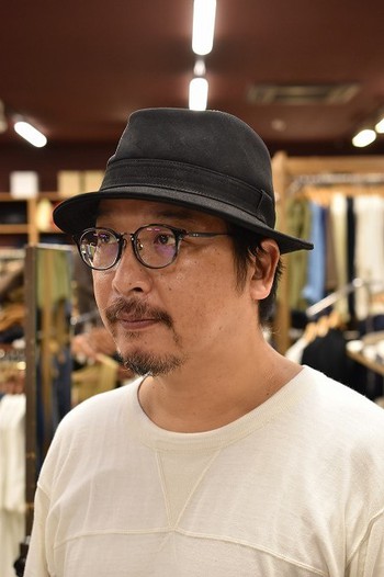 Y`2レザー　別注レザー ポークパイHAT　