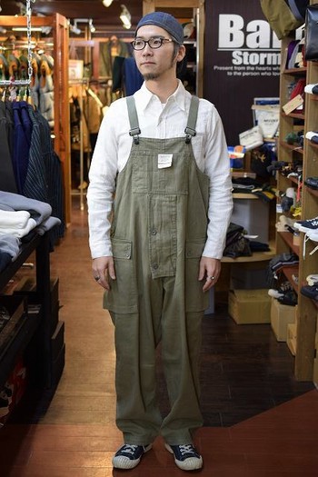 ナイジェルケーボン　LYBRO NAVAL DUNGAREE ヘリンボン(カーキ)