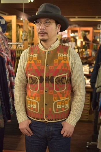 リアルマッコイズ　NATIVE BLANKET VEST　MJ17131
