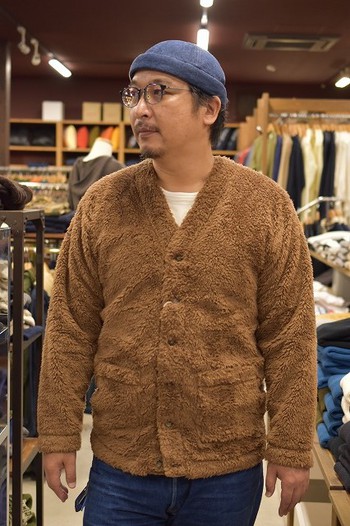 フルカウント　Knit Brown Boa Cardigan　3004　入荷となります