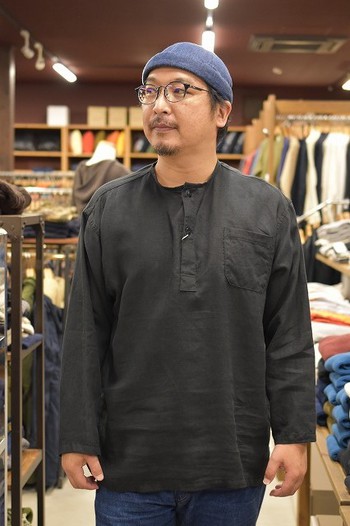 クッシュマン　25406 LINEN SLEEPING SHIRT　今の時期に丁度よい