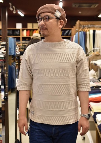 ダッパーズ　Original Fabric 30/2 Cable Jacquard Jersey　入荷です