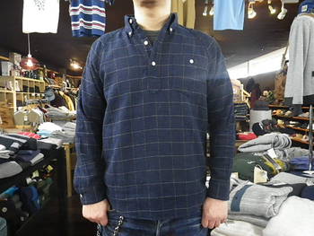 クッシュマン　ヘリンボーンBDプルオーバーシャツ　