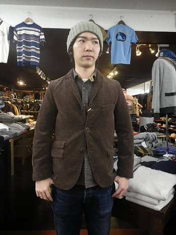 シュガーケーン　14OZ PRINT CORDUROY 3BUTTON JACKET　入荷