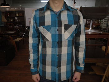 デラックスウエア　ネルシャツHV-18　BLUE BUFFALO 入荷