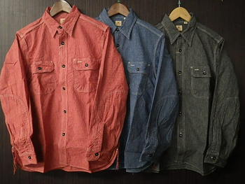 シュガーケーン　ワークシャツ　入荷