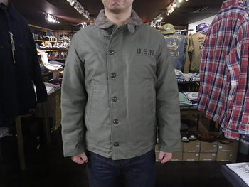 リアルマッコイズ　N-1　Deck Jacket(オリーブグリーン）
