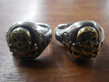 クッシュマン　SKULL&CROSS BONE SILVER RING